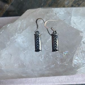 .925 small bar earrings
